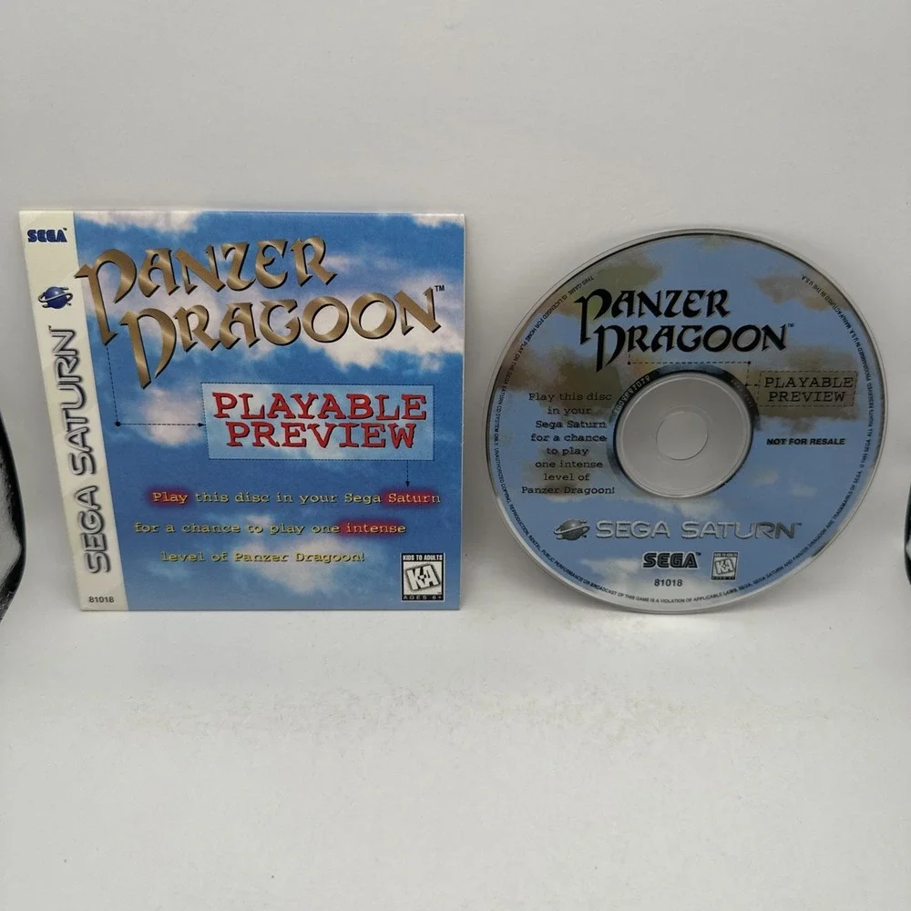 Panzer Dragoon Playable Preview Demo Sega Saturn w/sleeve